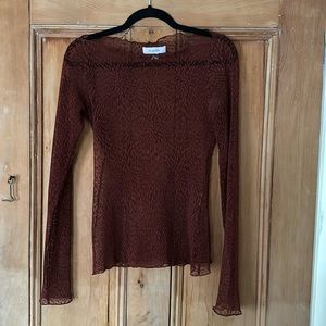 Beaufille Rust Sheer Top